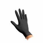 Guanti lavabili e riutilizzabili in lattice nero senza talco Muster