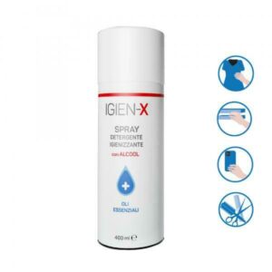 Spray disinfettante igienizzante con alcol 75%