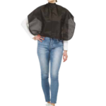 Mantella acconciatura stynling collar cape chiusura bottoni 70X95