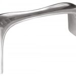 Poggiapiedi in metallo cromato